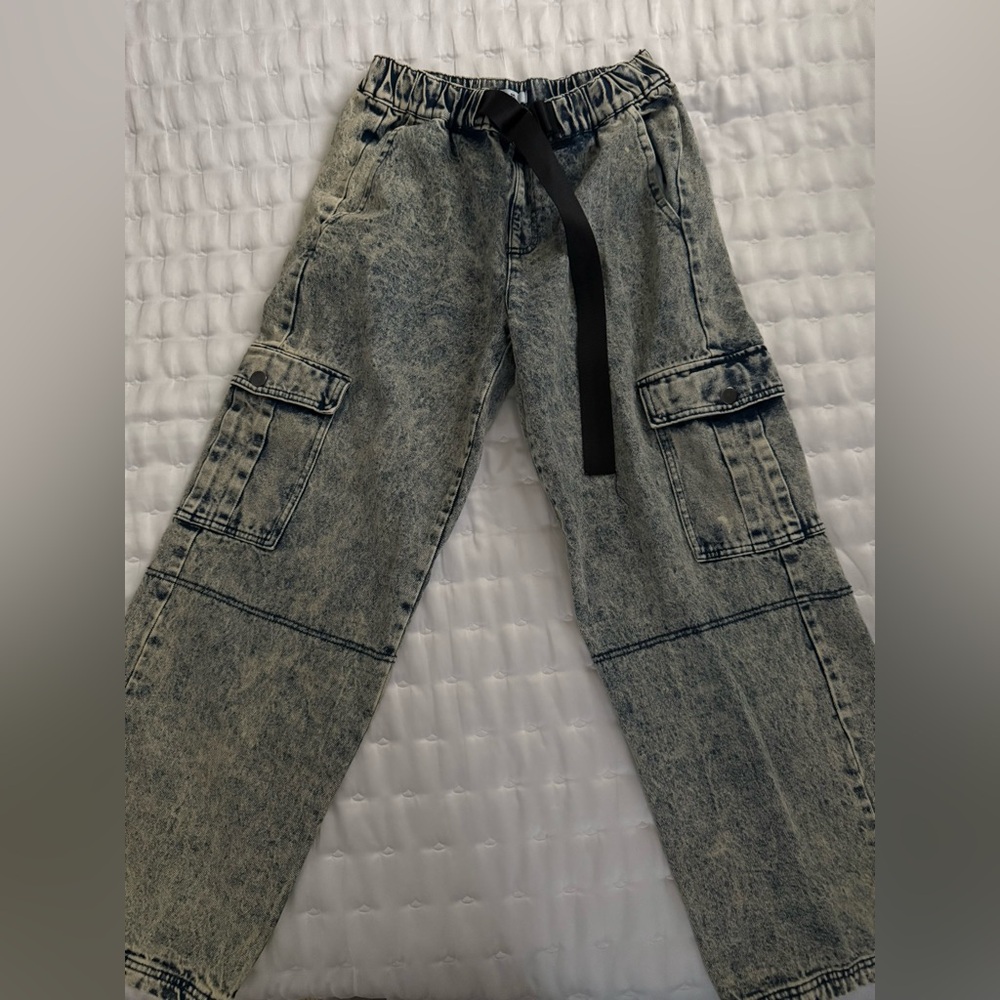 BP Nordstroms Acid Wash Cargo Jeans with Belt